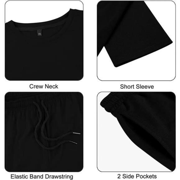 Mens Short Sets 2 Piece Outfits Fashion Summer Tracksuits Casual Shirt and Short - Picture 5 of 7